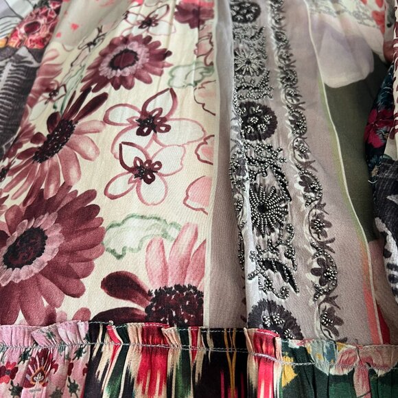 New Anthropologie Geisha Designs Printed Patchwork Maxi Dress - Picture 5 of 5